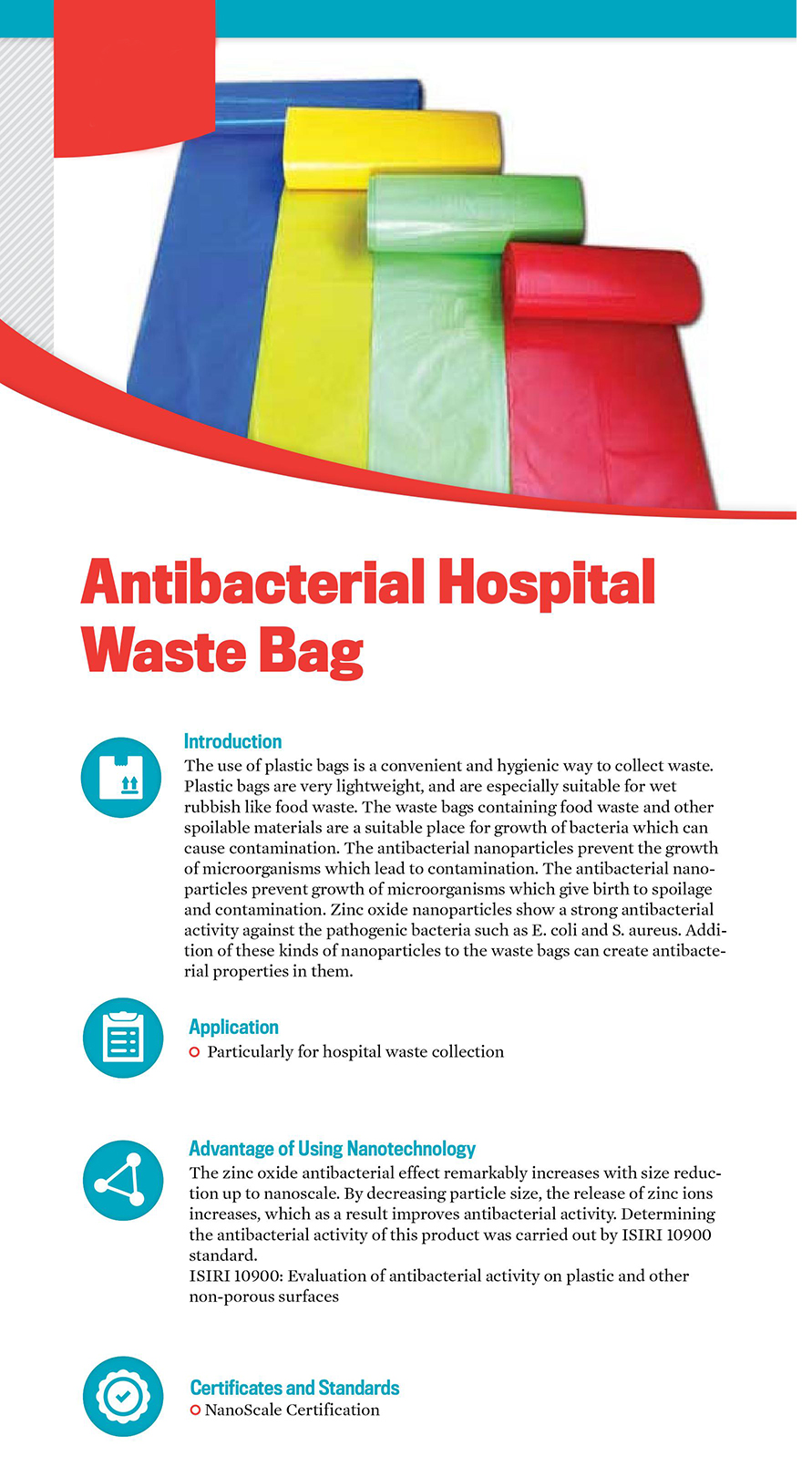 Antibacterial Hospital Waste Bag
